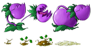 Concept art of Potato Mine along with the other day plants (Plants vs. Zombies)
