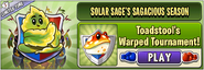 Toadstool in an advertisement of Toadstool's Warped Tournament in Arena (Solar Sage's Sagacious Season)