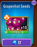 Grapeshot's seeds in the store (10.9.1)