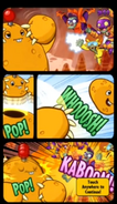 The comic strip that appears when the player plays the third level of The Great Cave Raid for the first time