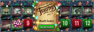 Heath Seeker in an advertisement for the 8th day of Feastivus 2023 on the main menu screen