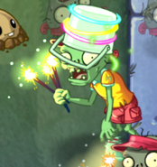 A glowing Sumer Nights Buckethead