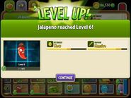 Jalapeno being upgraded to Level 6