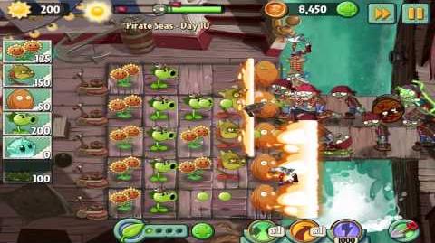 Plants vs Zombies 2 Pirate Seas Day 10 Walkthrough