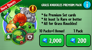 Sweet Potato on the advertisement for the Grass Knuckles Premium Pack