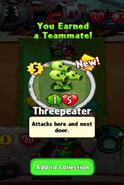 The player receiving Threepeater after completing a level