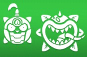 Chompzilla's icon (right) next to Wall-Knight's icon in the title screen