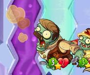 Overstuffed Zombie activating his ability after destroying a plant