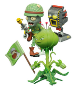 A Foot Soldier figure with a Flag Weed and Rocket Bot figure