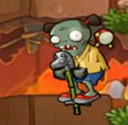 Pogo Zombie From PvZ:JTTWE (Note her missing arm)