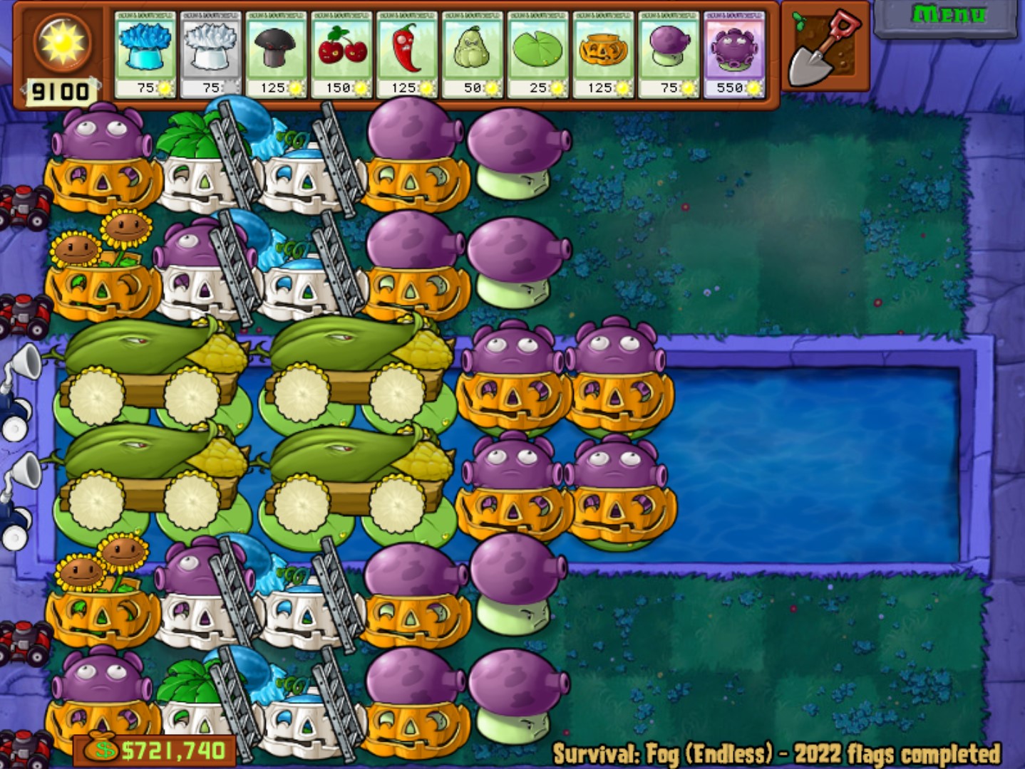 Plants VS Zombies Survival: Endless 100 Flags Setup – Frenzy Firelight