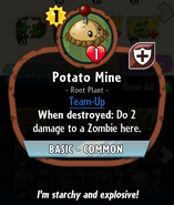 Potato Mine's statistics