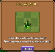 Purchasing Pea Pod's costume