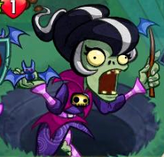 Immorticia's expression when a legendary plant is played