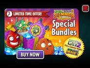 An in-game advertisement promoting Explode-O-Nut and Strawburst for the Summer Nights Special Bundles