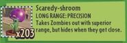 Scaredy-shroom's stickerbook description in Garden Warfare 2