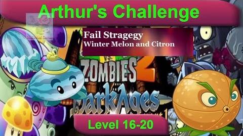 Arthur's Challenge Level 16 to 20 Plants vs Zombies 2 Dark Ages