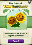 Twin Sunflower (Plants vs. Zombies), Plants vs. Zombies Wiki