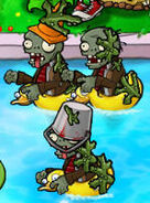 Three ambush zombies from the pool
