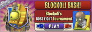 Zombot Sphinx-inator in an advertisement for Blockoli's BOSS FIGHT Tournament in Arena