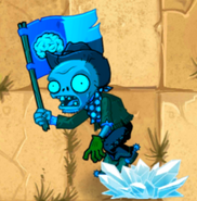 A frozen Flag Cowboy Zombie