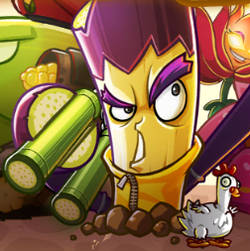 Plants Vs Zombies 2 Online ⇒ Pomegranate, Bruce Bamboo and Carrot