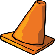 A roadcone as a sticker in Plants vs. Zombies Stickers