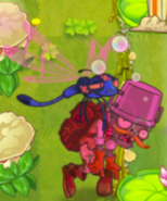 Hypnotized Bug Zombie carrying a Buckethead Adventurer