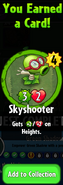 The player earning Skyshooter after completing the 4th step in Green Shadow's Hero Quest