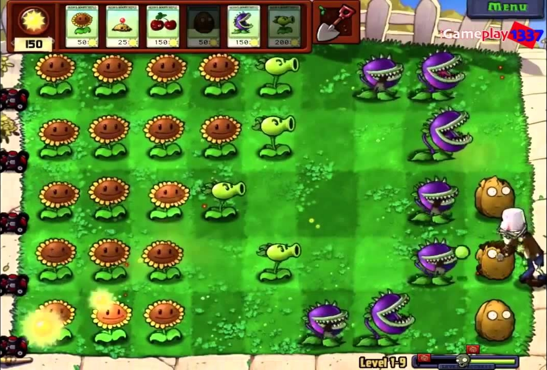 Plants vs. Zombies - Gameplay Walkthrough Part 1 - World 1 (HD
