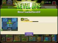 Blover being upgraded to Level 6