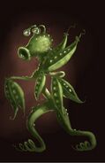 Very early Peashooter concept art from Justin Wiebe's Twitter page (Plants vs. Zombies: Garden Warfare)