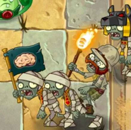 Explorer Zombie being levitated off the lawn by Levitater
