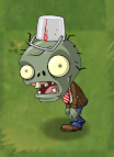 Shrunken Big Brainz Buckethead Zombie