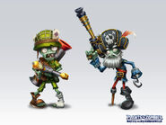 Concept art with Foot Soldier (Plants vs. Zombies: Battle for Neighborville)