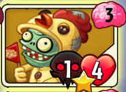 Team Mascot's card with the Deadly trait due to Cosmic Imp's ability