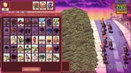 The Choose Your Plants selection screen, three of these six plants are randomly chosen, but hidden on the top bar.