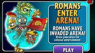 Advertisement for Arena showing the Roman zombies coming to Arena