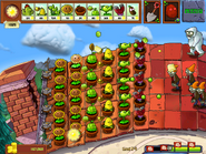 A Zombie Yeti appearing in Level 5-4 (Note: the Explode-o-nut seed packet in Plants vs. Zombies FREE)