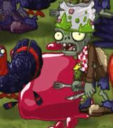 Goo damaging a Buckethead Zombie (animated)