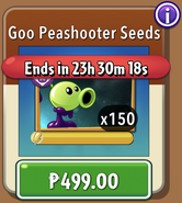 Goo Peashooter's seeds in the store (Adventure, 10.6.2)