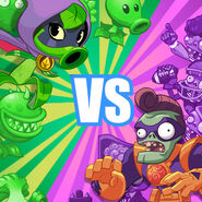 Wall-Nut with multiple plants and zombies in Plants vs. Zombies: Heroes.com