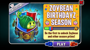 Zoybean Pod in an advertisement for Zoybean Birthdayz Season in Arena