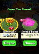 Choice between Sunflower and Smoke Bomb