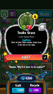 Snake Grass' statistics