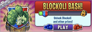 Blockoli in an advertisement for Blockoli Bash! in Arena