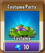 Dartichoke's costume in the store