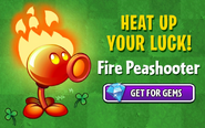 An ad for Fire Peashooter in Luck O' The Zombie