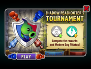 Shadow Peashooter in an advertisement for Shadow Peashooter's Tournament in Arena