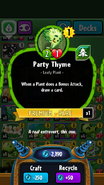 Party Thyme's statistics